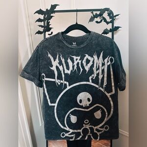 Hot Topic Kuromi Mineral Wash Graphic Tee (Size M)